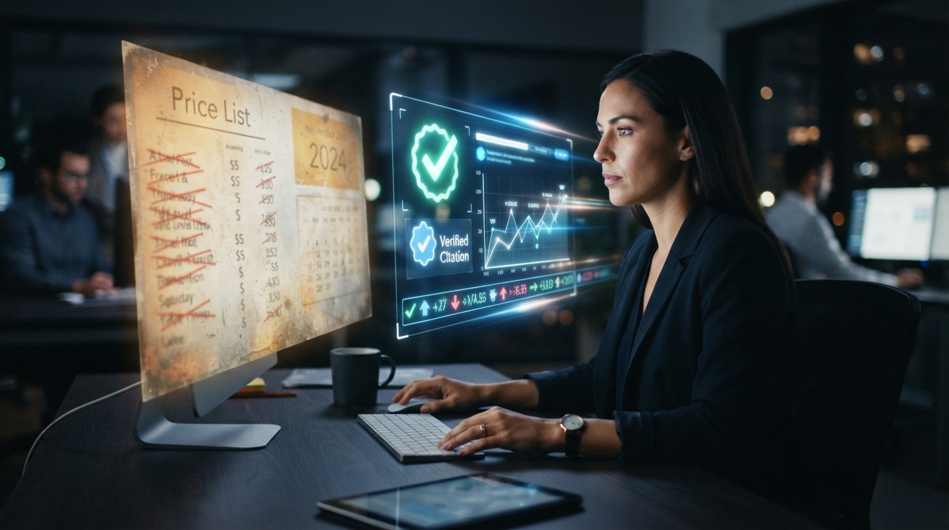Why Your AI Agent Still Quotes Last Year's Prices
